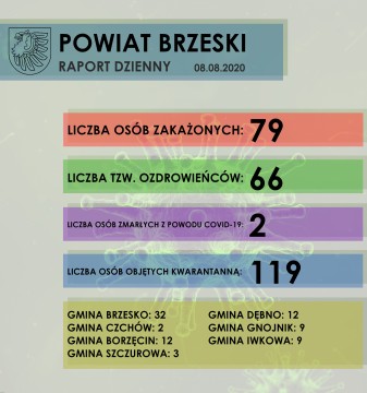 Sytuacja epidemiologiczna w Powiecie Brzeskim - raport dzienny