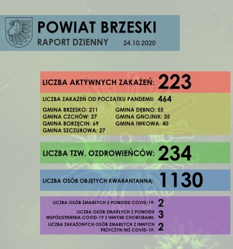 Sytuacja epidemiologiczna w Powiecie Brzeskim - raport dzienny