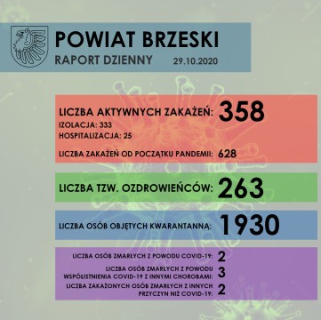 Sytuacja epidemiologiczna w Powiecie Brzeskim - raport dzienny