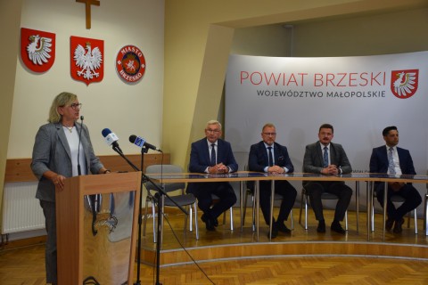 Konferencja prasowa w Starostwie Powiatowym w Brzesku