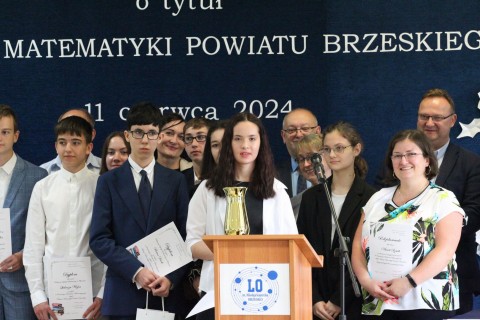 Zofia Nieć Mistrzynią Matematyki Powiatu Brzeskiego 2024