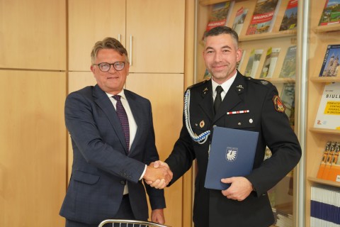Uroczyste podpisanie umów dotacyjnych dla jednostek OSP z terenu powiatu brzeskiego