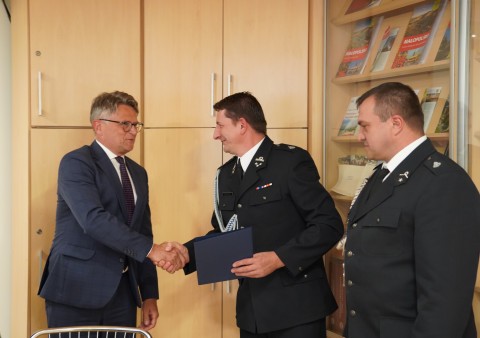 Uroczyste podpisanie umów dotacyjnych dla jednostek OSP z terenu powiatu brzeskiego