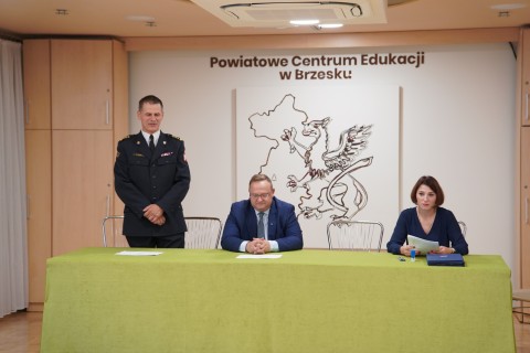Uroczyste podpisanie umów dotacyjnych dla jednostek OSP z terenu powiatu brzeskiego