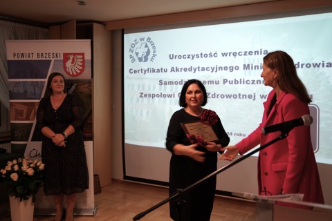 Certyfikat Akredytacyjny Ministra Zdrowia dla brzeskiego szpitala
