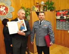 Pożegnanie insp. Roberta Biernata z Komendą Powiatową Policji w Brzesku - 18 luty 2013