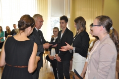 Wręczenie dyplomów za realizację staży - 18 września 2014