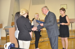 Wręczenie dyplomów za realizację staży - 18 września 2014