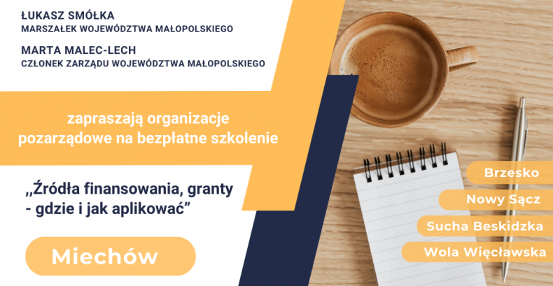 Małopolska wspiera organizacje pozarządowe – zaproszenie na bezpłatne szkolenia