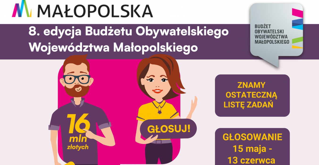 Budżet Obywatelski Województwa Małopolskiego - jest z czego wybierać!
