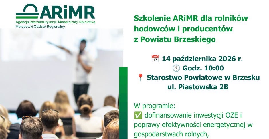 Spotkanie informacyjne dla rolników w Starostwie Powiatowym w Brzesku