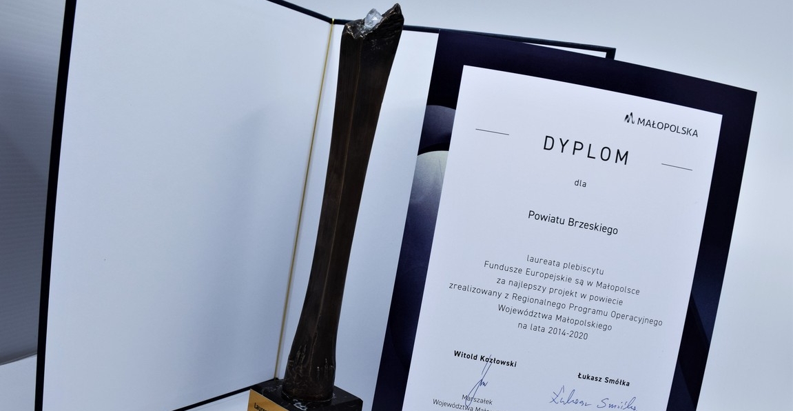 Powiat laureatem Plebiscytu "Fundusze Europejskie są w Małopolsce"