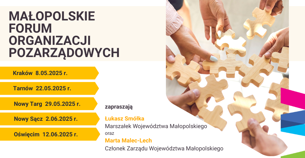 Małopolskie Forum Organizacji Pozarządowych – regionalne spotkania i szkolenia dla NGO’s