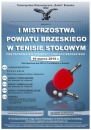 I Mistrzostwach Powiatu Brzeskiego w tenisie stołowym o Puchar Starosty