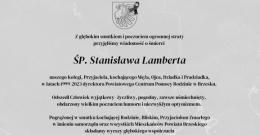 Z głębokim smutkiem żegnamy...