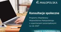 Konsultacje społeczne Programu współpracy Województwa Małopolskiego z NGO