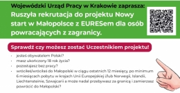 Trwa rekrutacja do Projektu: „Nowy start w Małopolsce z EURESem"