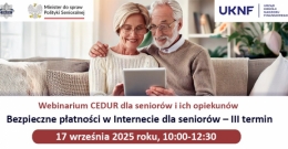 Bezpłatne webinarium dla seniorów pn. Bezpieczne płatności w Internecie dla seniorów