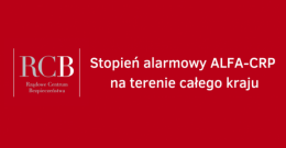 Stopień alarmowy ALFA-CRP na obszarze całego kraju
