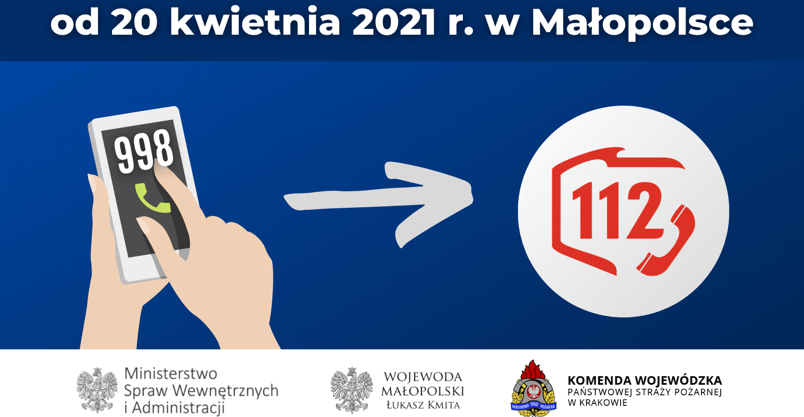 Dzwoniąc na 998 połączysz się z 112 w Krakowie