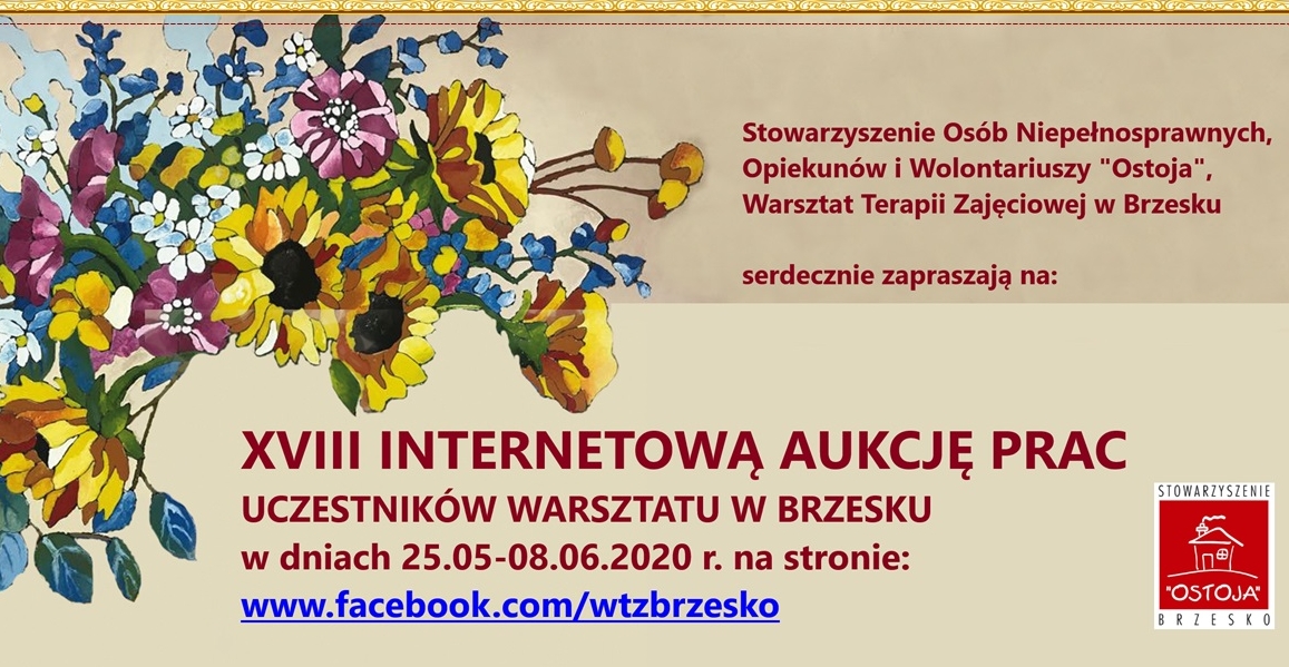 XVIII Internetowa Aukcja Prac Uczestników WTZ w Brzesku
