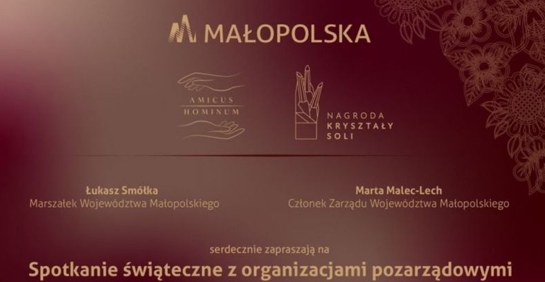 Świąteczne spotkanie przedstawicieli Województwa Małopolskiego z organizacjami pozarządowymi