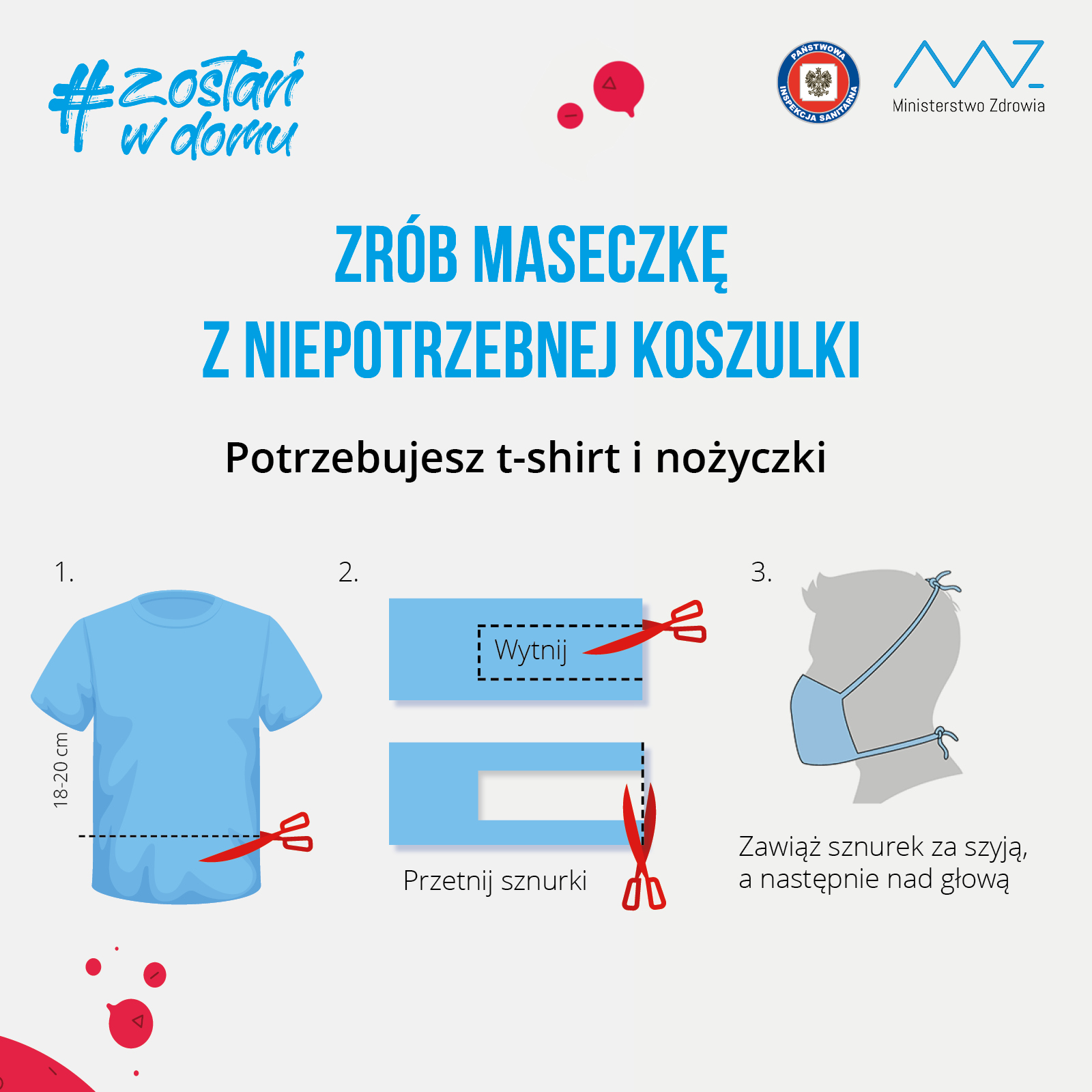 zrób maseczke z niepotrzebnej koszulki