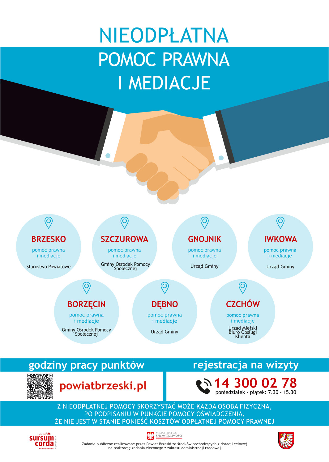 nieodpłatna pomoc prawna plakat