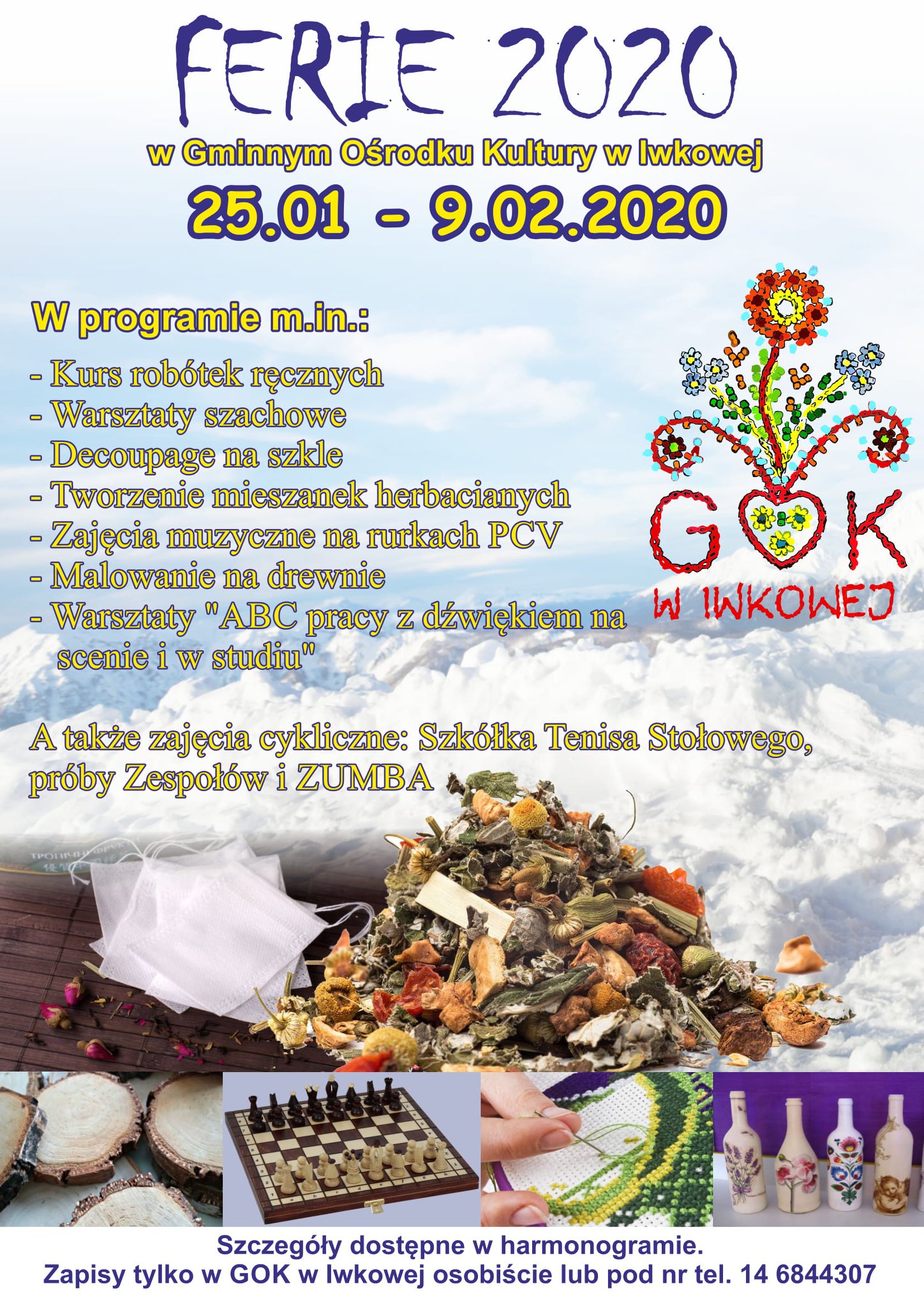 ferie w gminie Iwkowa - harmonogram