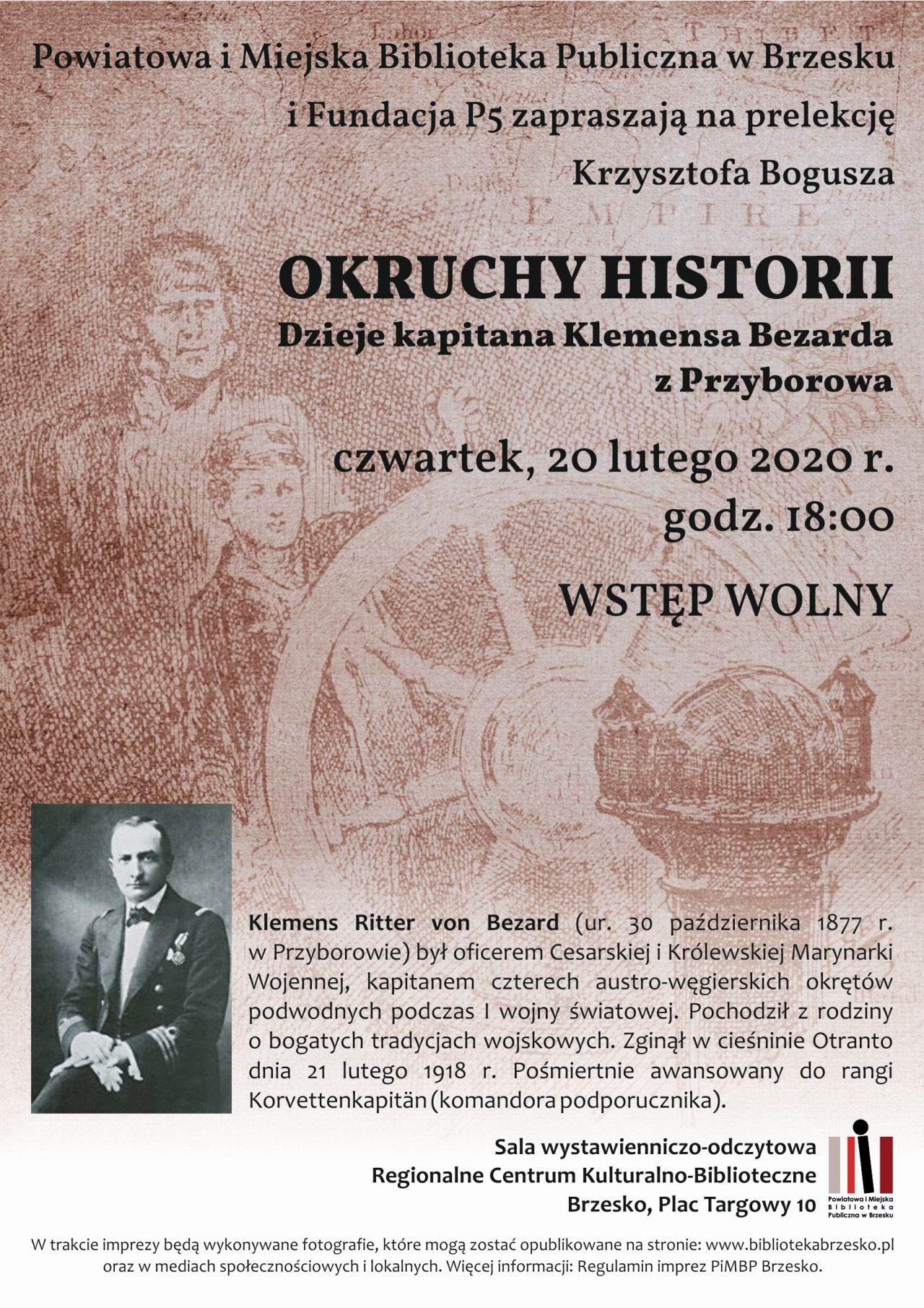 Prelekcja poświęcona kapitanowi Klemensowi Bezardowi z Przyborowa.