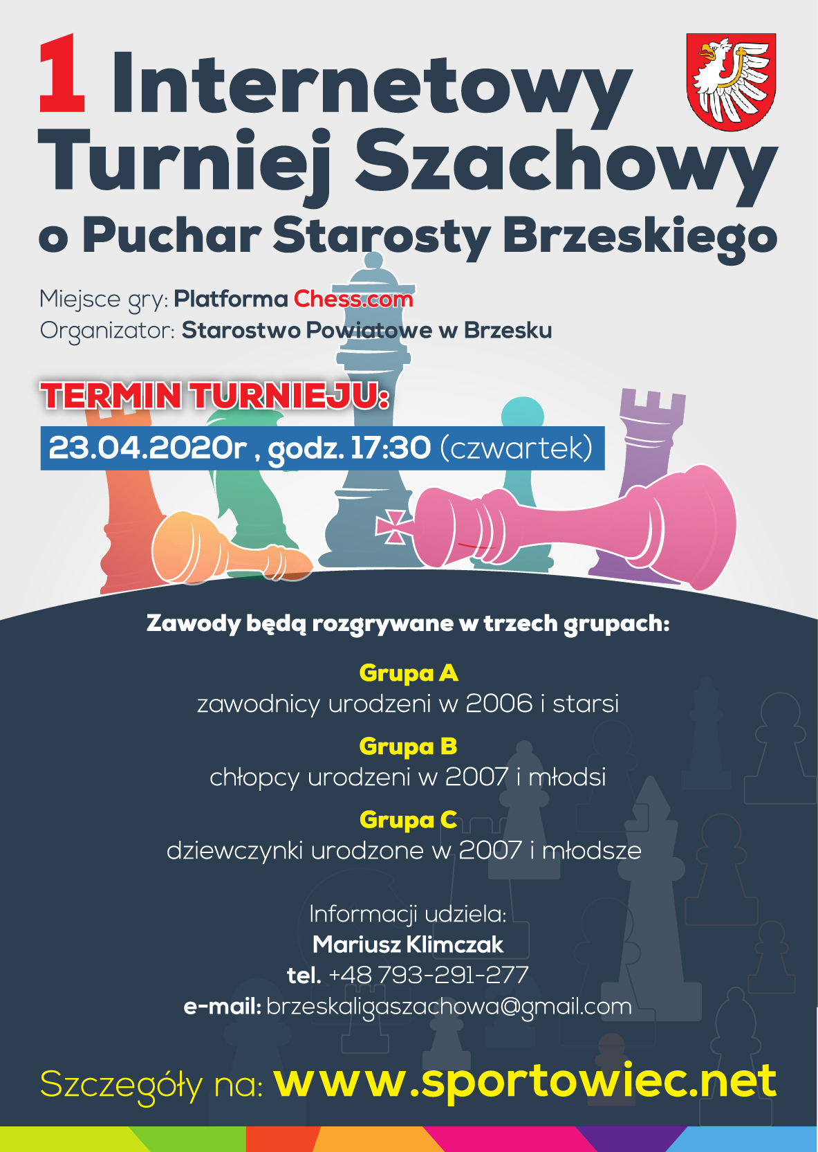 plakat promujący turniej szachowy