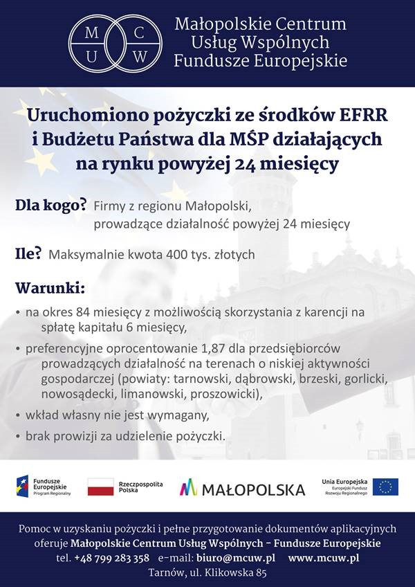 Małopolskie Centrum Usług Wsp&oacute;lnych - plakat